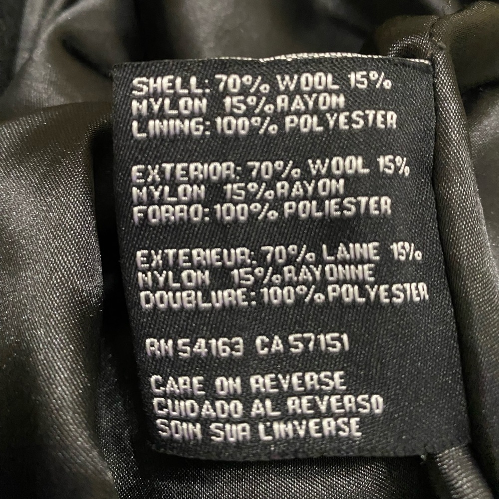Cole Haan Wool Blend Coat Size 14 in Black - Picture 10 of 10